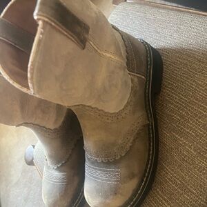 Ariat Distressed Tan Western Boots